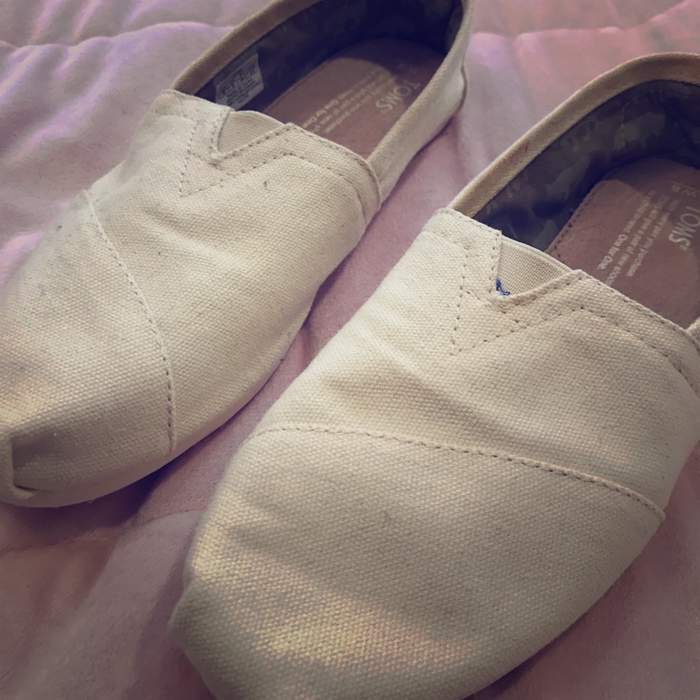 Beige Canvas TOMS